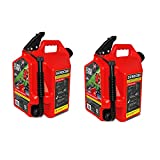 SureCan Self Venting Easy Pour 5 Gallon Flow Control Gas Container (2 Pack)