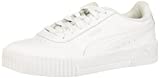 PUMA Women's Carina Sneaker, White White Silver, 9 M US