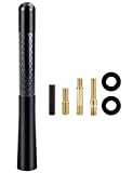 Tecreddy Universal Car Antenna Mast Carbon Fiber Truck Vehicle Replacement Short Antenna 4.7 inch Compatible with Ford, Dodge, Jeep, Toyota, Nissan, Mazda