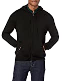 Amazon Brand - Goodthreads Men's Lightweight Merino Wool/Acrylic Fullzip Hoodie Sweater, Black Large