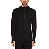 Minus33 Merino Wool Woolverino Men's Micro 1/4 Zip Hoody Black Large