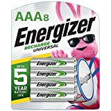 Energizer Rechargeable AAA Batteries, 700 mAh NiMH, Pre-Charged, Chargeable for 1,000 Cycles, Recharge Universal, 8 Count