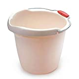 Rubbermaid Roughneck Heavy-Duty Utility Bucket, 15-Quart, Bisque, Sturdy Pail Bucket Organizer Household Cleaning Supplies Projects Mopping Storage Comfortable Durable Grip Pour Handle