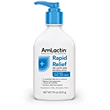 AmLactin Rapid Relief Restoring Body Lotion for Dry Skin  7.9 oz Pump Bottle  2-in-1 Exfoliator and Moisturizer with Ceramides and 15% Lactic Acid for 24-Hour Relief from Dry Skin