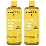 Alaffia Authentic African Black Soap All-in-One, Eucalyptus Tea Tree 32 FZ (Pack of 2)