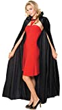 Rubie's womens Full Length Crushed Velvet Cape, Black Party Supplies, Multicolor, One Size US