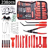 Uolor 238 Pcs Trim Removal Tool Kit, Car Pry Tool Kit Door Panel/Radio/Stereo/Terminal Removal Tool Set, Auto Clip Pliers Fastener Remover Panel Removal Tool Kit, Pry Tool Set with Storage Bag