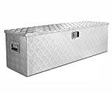 Stark Industrial 48-Inch Aluminum Truck Underbody Flatbox Pickup Tool Box RV ATV Trailer Tool Storage Lock with Keys