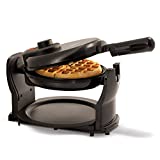 BELLA Classic Rotating Belgian Waffle Maker with Nonstick Plates, Removable Drip Tray, Adjustable Browning Control and Cool Touch Handles, Black