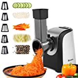 Homdox Salad Maker Electric Slicer Shredder Greater Electric Cheese Grater Salad Maker Machine Carrot Slicer with 4 Stainless Steel Rotary Blades, One-Touch Control