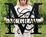 Custom Metal Signs | Metal Name Sign | Metal Wall Art | Split Letter Monogram Wall Decor | Metal Wall Art Last Name Sign | Family Name Sign | Personalized Wedding Gift | Metal Art | Outdoor Metal Sign