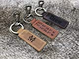 PERSONALIZED Leather KEYCHAIN, Coordinates Key Chain, 3rd Anniversary Gift, Gift for Birthday, Keyfob, Best Gift