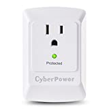 CyberPower CSB100W Essential Surge Protector, 900J/125V, 1 Outlet, Wall Tap