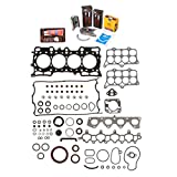 Evergreen Engine Rering Kit FSBRR4017��� Compatible With 97-01 Honda Prelude 2.2L H22A4 Full Gasket Set, Standard Size Main Rod Bearings, Standard Size Piston Rings