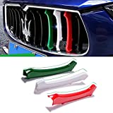 SUPAREE Grille Trim 3pcs Front Grille Decorative Garnish Trim for Maserati Ghibli 2014-2016