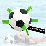 Hyper Pet The Original Quality Grab Tabs Dog Soccer Ball & Dog Football (Indoor-Outdoor Interactive Dog Toy Dog Balls with Easy Grab Tabs) Fun Dog Tug Toy and Dog Ball - 7.5"