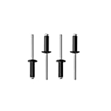 Black Finish 1/8" x 1/2Small Head Aluminum Steel Mandrel Pop Rivets 100 ct Racing Fasteners