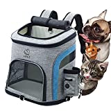 Pet cat Dog Carrier Backpack for Small Cats and Dogs,Foldable Ventilated Design Breathable Cat Backpack Suitable for Hiking Travel Camping Outdoor Use