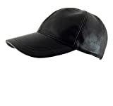 Adjustable Genuine Leather Baseball Cap, Premium Quality Material, Handcrafted, Black