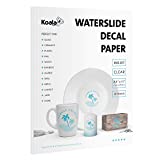 Koala Waterslide Decal Transfer Paper Clear 8.5x11 Inches Transparent Printable 20 Sheets for Inkjet Printer