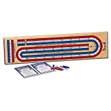 Bicycle 3-Track Color Coded Wooden Cribbage Board Games