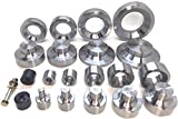 10 Piece Dimple Die Set 1/2" 3/4" 1" 1 1/4" 1 1/2" 1 3/4" 2" 2 1/2" 3" includes Dzus Dimple Die