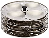 Tabakh Stainless Steel 4-Rack Idli Stand, Makes 16 Idlis