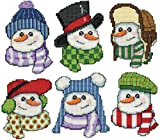 Design Works Snowmen in Hats Ornaments Plastic Canvas Kit