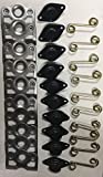 Self Ejecting Dzus Fasteners Black Aluminum With Springs And Plates 10 Pk WMSRacing Products