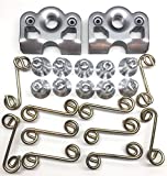 1/4 Turn Quick Release Aluminum Dzus Button with Springs and Tab Plates 10 Pack-Free Rivets !