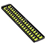 Ernst Manufacturing 19-Inch Socket Boss Premium 2-Rail, 3/8-Inch-Drive Socket Organizer, High-Visibility (8462HV)