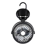 Mieuxbuck Clip on Fan, Portable Fan with Hanging Hook, 360° Rotation Rechargeable Battery Operated, Camping Fan for Tent RV Stroller Outdoor Activities