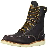 Thorogood 1957 Series 8” Waterproof Moc Toe Work Boots For Men - Premium Breathable Non-Safety Toe Full-Grain Leather Boots With Slip-Resistant MAXWear Wedge Outsole, Briar Pitstop - 11.5 D US