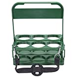 Foldable Plastic Drink Carrier, Beverage Delivery Holder, Ideal for Grubhub Doordash Instacart Postmates Uber Eats Drivers, Catering, Restaurant (Dark Green)