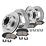 CRK11029 FRONT 331 mm + REAR 326 mm Premium OE 8 Lug [4] Rotors + Brake Pads + Clips [fit Ford F250 F350 Excursion 4WD]