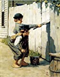 Olde Time Mercantile Norman Rockwell Tom Sawyer Whitewashing The Fence Art Print - 8 in x 10 in - Unmatted, Unframed