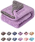 Fuzzy Dog Blanket or Cat Blanket or Pet Blanket, Warm and Soft, Plush Fleece Receiving Blankets for Dog Bed and Cat Bed , Couch, Sofa, Travel and Outdoor, Camping (Blanket (24" x 32"), DG-Lavender)