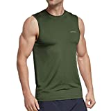 OGEENIER Men's Compression Tank Top Undershirts Workout and Basketball Training Gym Muscle Shirt Sleeveless Athletic Shirt Dry Fit, Green, S