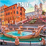 RED EMBER Italy 2022 Hangable Wall Calendar - 12" x 24" Opened - Thick & Sturdy Paper - Giftable - Explore Italy Like Never Before