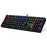 Redragon K551 Mechanical Gaming Keyboard RGB LED Backlit Wired Keyboard with Blue Switches for Windows Gaming PC (104 Keys, Black)