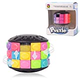 R.Y.TOYS Fidget Toy,Magic Cube Puzzle,Brain Teasers for Adults,Cylinder Rotate&Slide Logic Restless Hand Game,Trick Puzzle,Gift for Kids Child(12 Colors x 3 Layers)