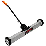 NEIKO 53416A 24" Magnetic Pick-Up Sweeper with Wheels | 30 Lbs | Adjustable Handle & Floor Magnet Clearance