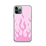 Wildflower Pink Flame Phone Case Compatible with iPhone 12 11 X Xs Xr 8 7 6 6s Plus Pro Max Samsung Galaxy Note S9 S10 S20 Ultra Plus