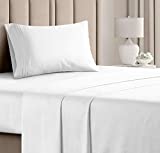 Twin Size Sheet Set - 3 Piece Set - Hotel Luxury Bed Sheets - Extra Soft - Deep Pockets - Easy Fit - Breathable & Cooling Sheets - Wrinkle Free - Comfy - White Bed Sheets - Twins Sheets - 3 PC