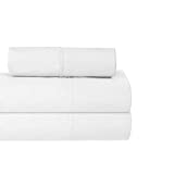 MEA Cama Twin Sheets Set - Super Soft Brushed Microfiber 3 Piece Twin Bed Sheets Sets - Luxury Style - Fade and Shrinkage Resistant – Deep Pockets - Hotel and Residential Use (Twin, White)