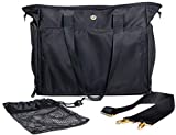 Zohzo Lauren Breast Pump Bag - Portable Tote Bag Great for Travel or Storage – Includes Padded Laptop Sleeve - Fits Most Major Pumps Including Medela and Spectra Breastpump (Black)