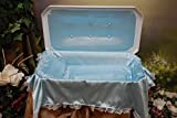 Newnak's Pet Caskets-Pet Casket White/Blue (3 Sizes) Deluxe (Medium)