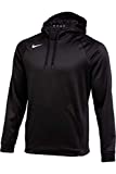 MEN'S NIKE THERMA PULLOVER HOODIE (BLACK/WHITE, Small)