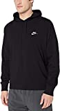 Nike Men's Sportswear Club Jersey Pullover Hoodie, Fleece Hoodies for Men, Black/White, 2XL
