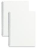 Miliko Transparent Hardcover B5 Dot Grid Wirebound/Spiral Notebook/Journal Set-2 Per Pack, 7.1 Inches x 10 Inches(Dot Grid)